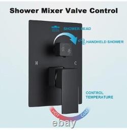 12 Inches Ceiling Mount Shower Faucets Sets Complete Shower System LED Rainfall