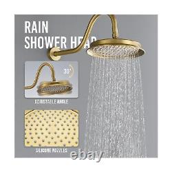 Antique Shower Faucet Sets Complete Rain Shower System in Wall with Body Show