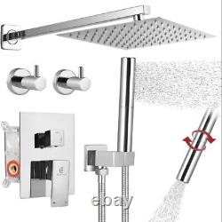 BURCHAIN Shower System Bathroom Luxury Shower Faucet with 10 Inches Wall Moun