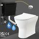 Back To Wall Toilet Rimless D Shape BTW Pan & Dual Flush Concealed Cistern Set