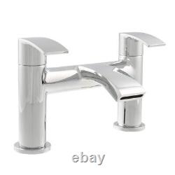 Bathroom Suite 1500/1600/1700mm L Shape Bath Toilet Vanity Unit Basin Tap Shower