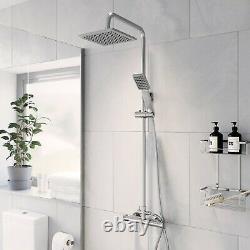 Bathroom Suite L Shaped 1700mm RH Bath Tap Waste Mixer Shower Screen Rail Panel