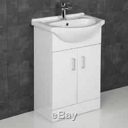 Complete Bathroom Suite 1500 L Shape Bath Screen Toilet Basin Vanity Unit Shower