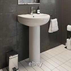 Modern Bathroom Suite Toilet WC Basin Sink Full Pedestal Double Ended Bath 1700 