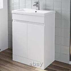 Complete Bathroom Suite Black 1700 L Shape RH Bath Screen Vanity WC Shower Taps