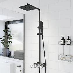 Complete Bathroom Suite Black 1700mm L Shape RH Bath Screen Basin WC Shower Taps