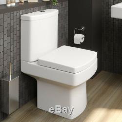 Complete Bathroom Suite L Shaped LH Bath Basin Vanity Unit Toilet Shower Taps