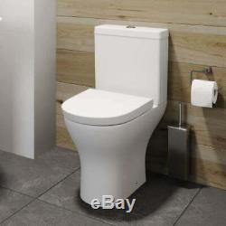Complete Bathroom Suite L Shaped RH Bath Basin 600mm Vanity Unit WC Shower Taps