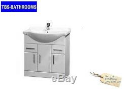 Complete Bathroom Suite, L Shaped Showerbath, Basin & Unit, Toilet inc Seat