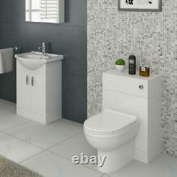 Complete Bathroom Suite Left Hand L Shape Bath Vanity Unit Basin Sink Toilet Pan