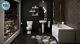Complete Bathroom Suite with P Shape Shower Bath Toilet, Sink Basin with Taps