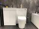 Complete Bathroom Vanity Basin Unit White Gloss Waterproof Sink +WC+ CISTERN