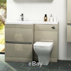 Complete Gold Cloakroom Pemberton L Shape RH Suite with Vanity Sink Toilet Unit