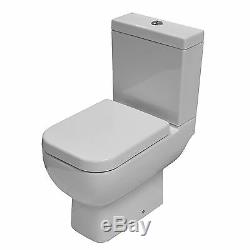 Complete L Shaped Bathroom Suite Toilet Sink Basin Shower Bath Screen & Taps Set