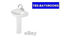 Complete P-Shaped Bathroom Suite, Inc Bath, Basin, Toilet & Seat, Optional Taps