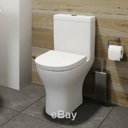 Complete P Shaped LH Bathroom Suite Toilet Basin Panel Screen Shower Taps Set