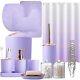 Complete Purple Bathroom Accessories Set with Shower Curtain and Rugs 25Pcs