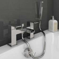 Complete Suite L-Shape ShowerBath Sink & Toilet Shower & Water Fall Taps