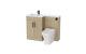 Corsica 1100mm L Shape Combination Furniture/Basin Complete Set Bathroom Unit &
