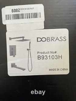 DoBrass Black Shower System Complete with 10-inch Shower Head, Anti-Scald Valve