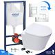 ECO RIMLESS Wall Hung Toilet Pan, Seat & GROHE 1.13m Concealed Cistern WC Frame