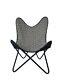 Handmade jute butterfly chair Folding new classic style black-white chairs