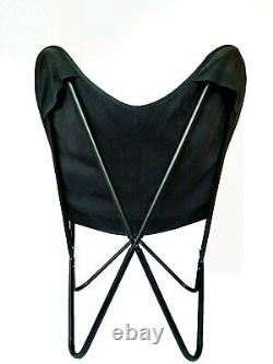 Handmade jute butterfly chair Folding new classic style black-white chairs