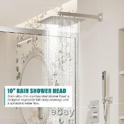 HolisSpa Shower System with Tub Spout 10 Head Brushed Nickel Handheld