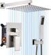 J-HVA 12 Inches Bathroom Luxury Rain Mixer Shower Combo Set Wall Mounted