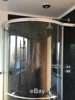 KUDOS ORIGINAL p shaped shower enclosure and tray complete 6mm glass