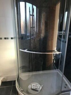 KUDOS ORIGINAL p shaped shower enclosure and tray complete 6mm glass