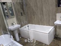 L Shaped Bath Left/Right Handed 1700x850mm Optional Extras COLLECTION ONLY