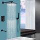 Matte Black Bathroom Shower System 10''Rainfall Shower Head 32176? Thermostatic