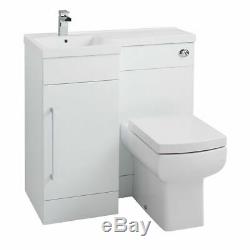 Maze 900mm Left Hand L Shape Combination Vanity Basin Sink Unit Toilet WC