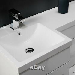 Maze 900mm Left Hand L Shape Combination Vanity Basin Sink Unit Toilet WC