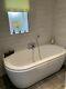 Modern Double-ended / D-shape Curved bath with Waterfall Shower Tap Complete