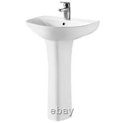Nuie Freya Complete Bathroom Suite B-Shaped Shower Bath 1700mm RH