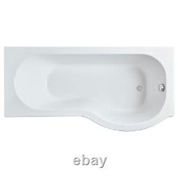 Nuie Freya Complete Bathroom Suite P-Shaped Shower Bath 1700mm RH