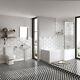 Nuie L-Shaped Complete Bathroom Suite Toilet Sink Tap & Waste Modern Bathroom