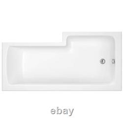 Nuie Mayford Complete Furniture Bathroom Suite L-Shaped Shower Bath 1700mm LH