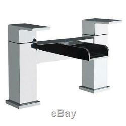 P Shape Bath 1700 Complete Bathroom Suite + Vanity Unit + Concealed WC + WF Tap