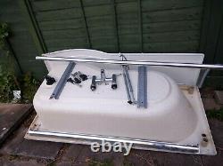 P Shape Bath complete with curved shower screen and bath panel (1.68M x 0.75M)