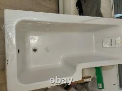 P shaped bath 1700 complete set including screen