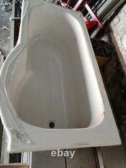 P shaped bath with side panel and glass LUXURY shower screen COMPLETE Unused