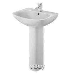 Premier Ava Complete Bathroom Suite with B-Shaped Shower Bath 1700mm Left Hand