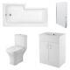 Premier Ava Complete Furniture Suite with 600mm Vanity Unit and L-Shaped Shower