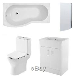 Premier Freya Complete Furniture Suite with 600mm Vanity Unit and B-Shaped Showe