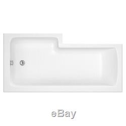 Premier Ivo Complete Bathroom Suite with L-Shaped Shower Bath 1700mm Right Han