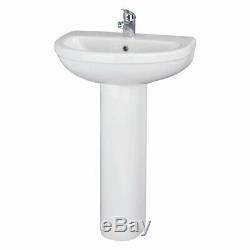 Premier Ivo Complete Bathroom Suite with P-Shaped Shower Bath 1700mm Left Hand