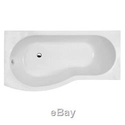 Premier Lawton Complete Bathroom Suite with B-Shaped Shower Bath 1700mm Left H